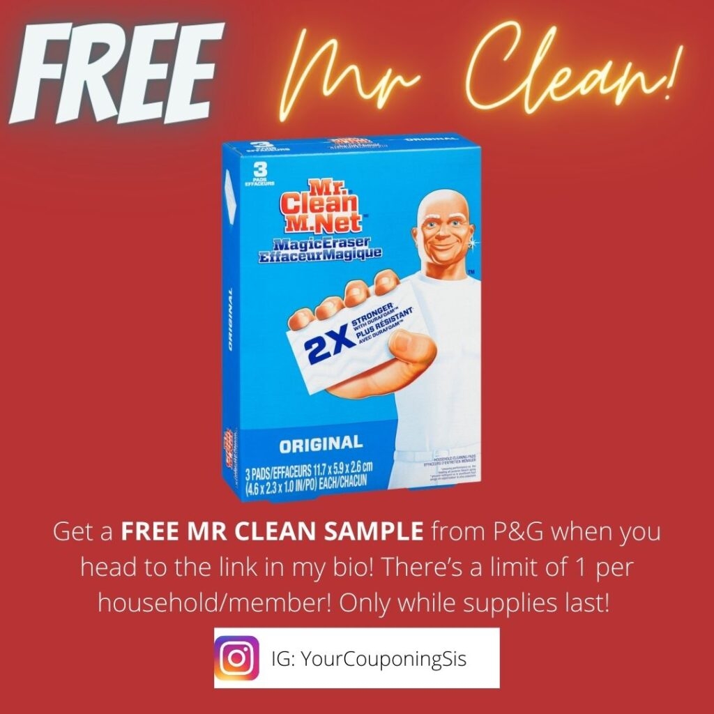 FREE MR CLEAN SAMPLE FROM P G Rewards Save With Sis