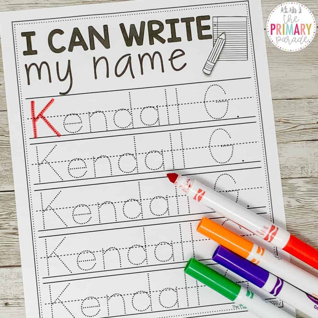 Free Name Writing Practice Editable Tracing Template 2024 The Primary Parade