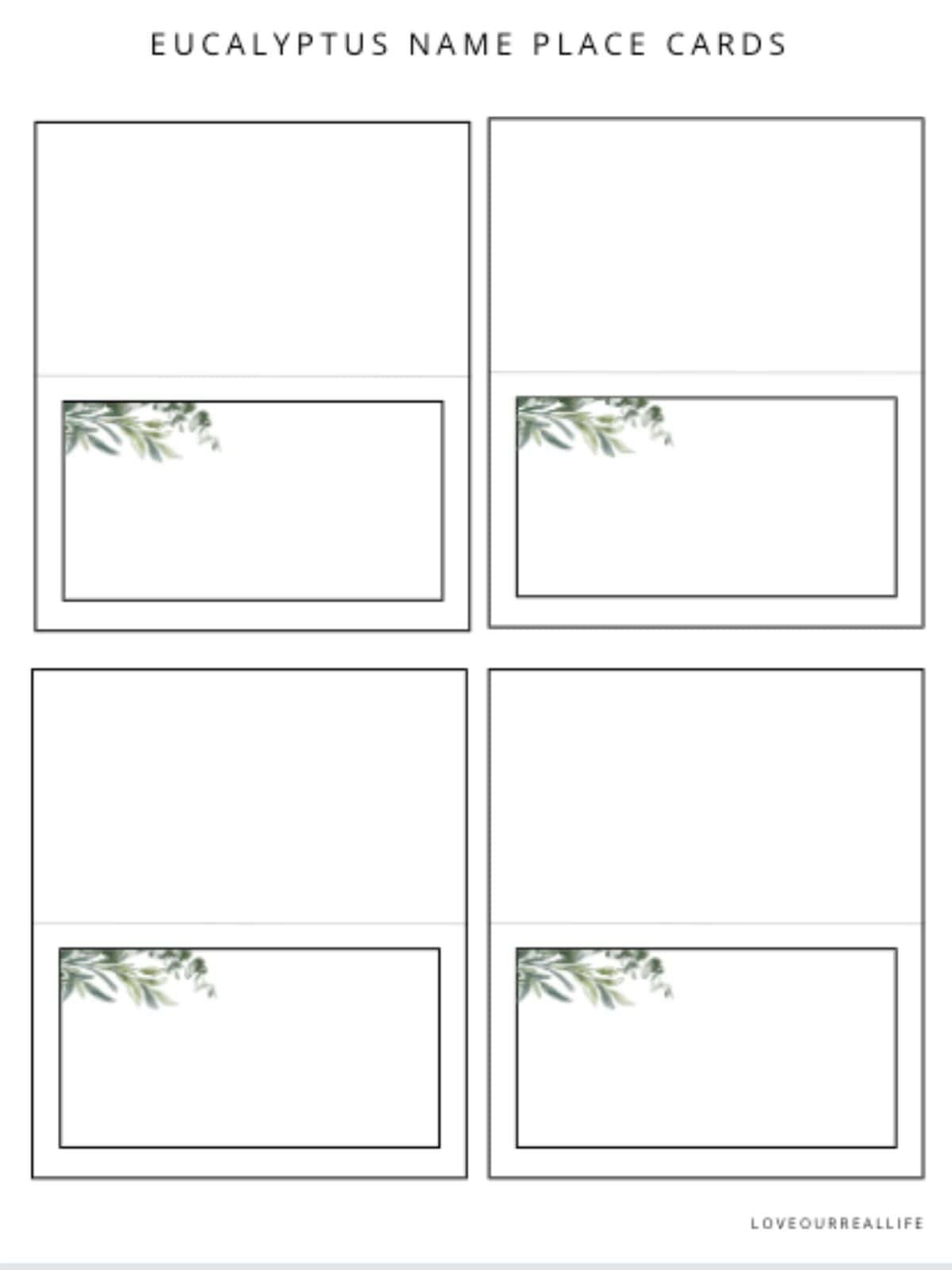Free Place Card Printable Templates For Any Occasion Love Our Real Life