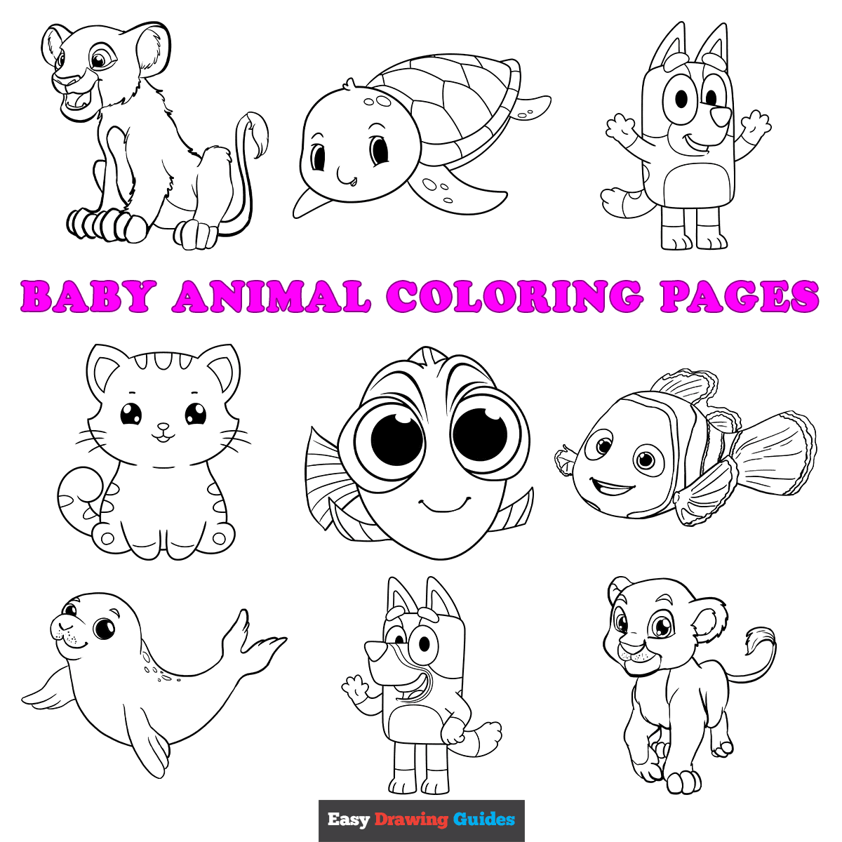 Free Printable Baby Animal Coloring Pages For Kids