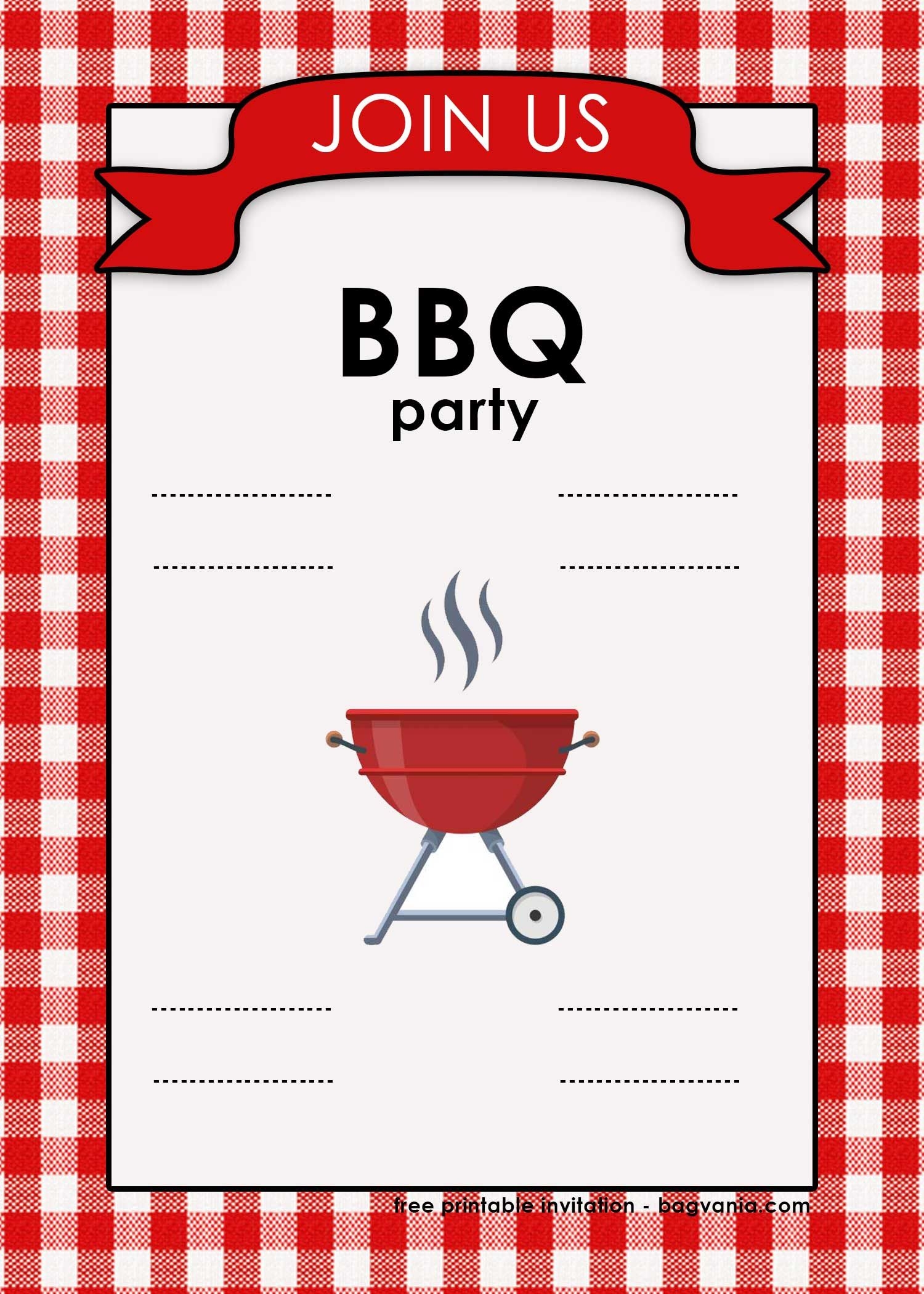 FREE Printable BBQ Invitation Template For Your Parties