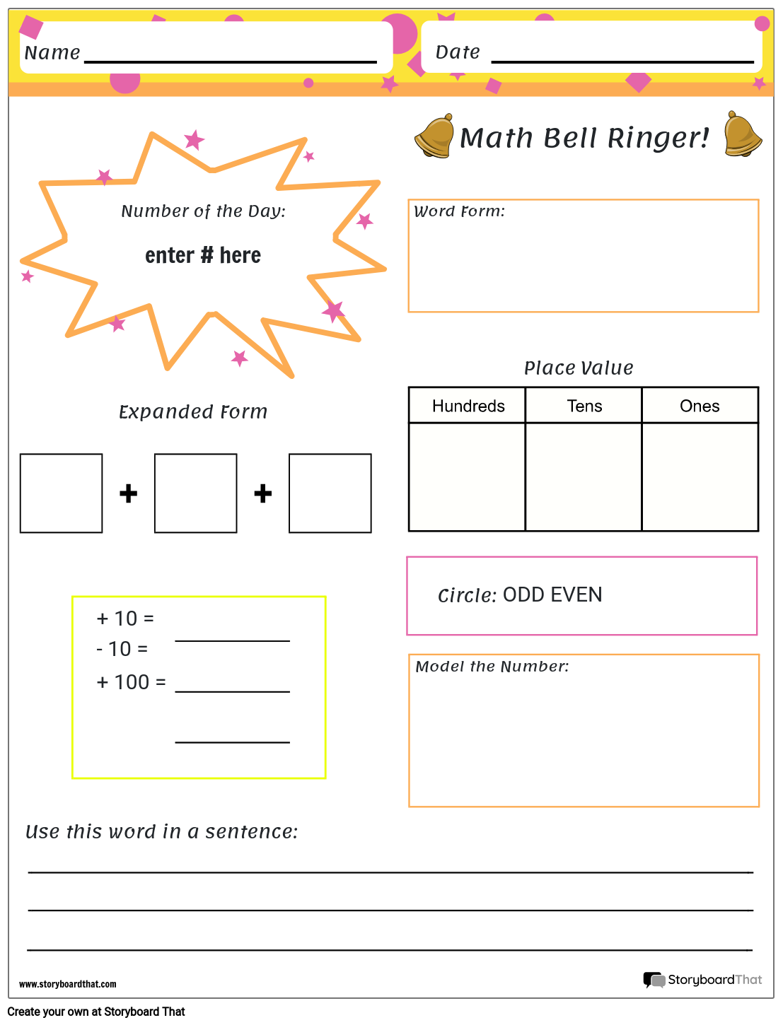 Free Printable Bell Ringers