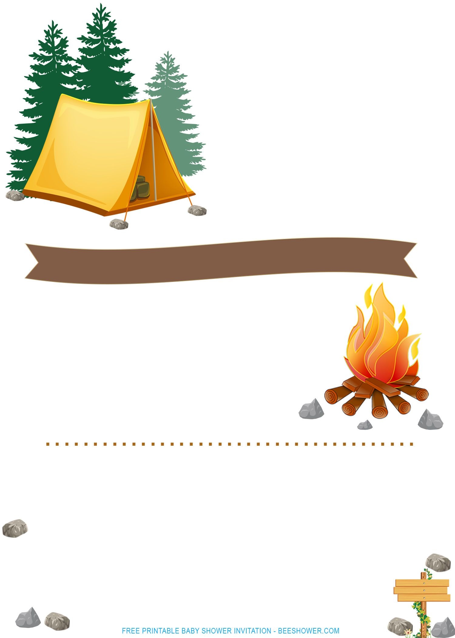 FREE Printable Camping Party Invitation Templates Beeshower