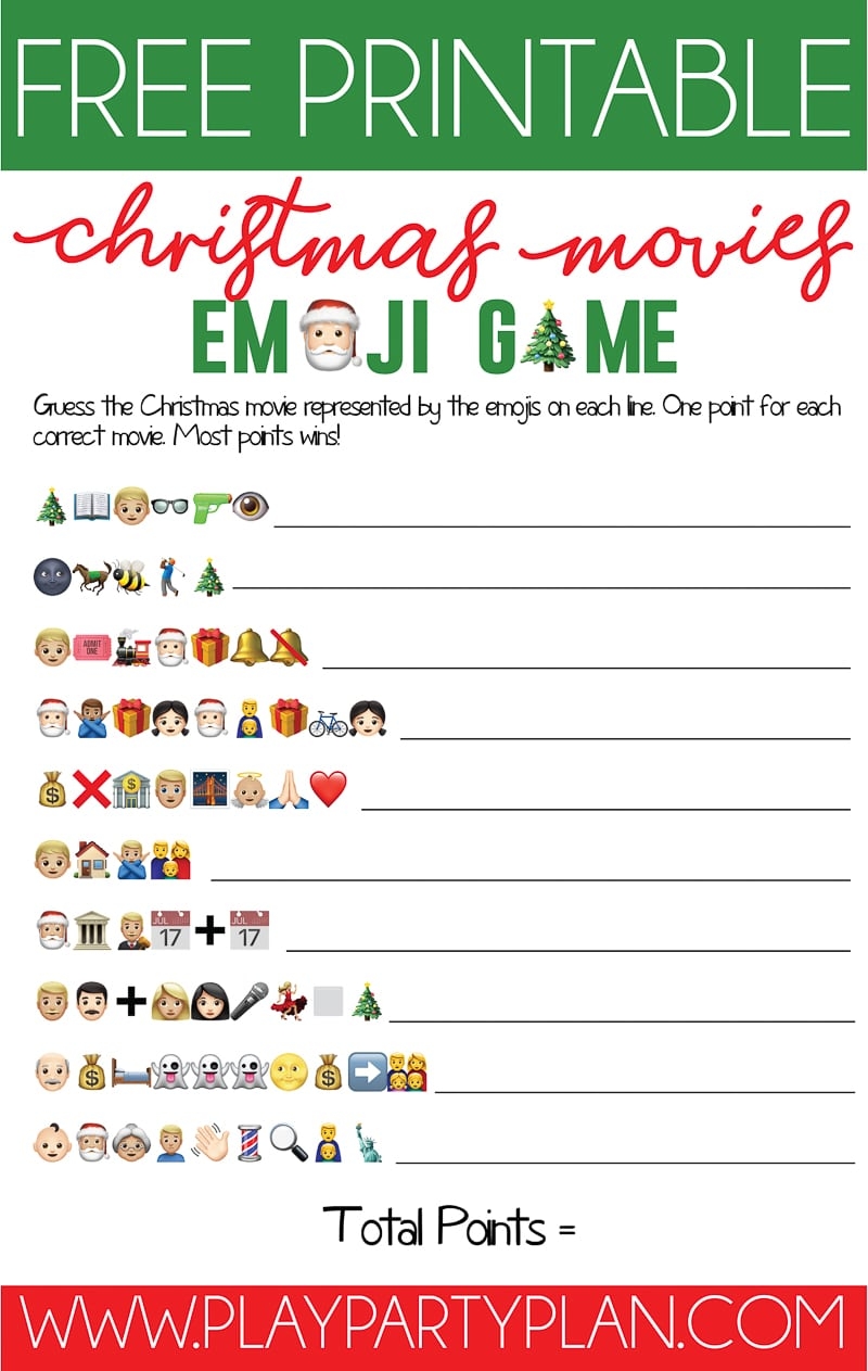 Free Printable Christmas Party Games