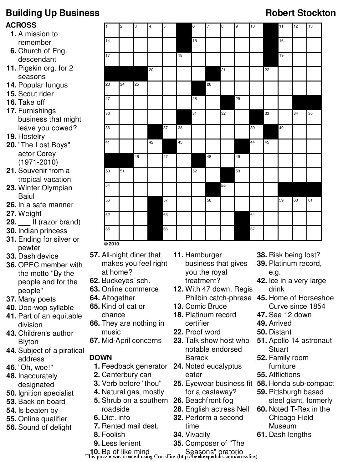 Free Printable Crossword Puzzles Usa Today