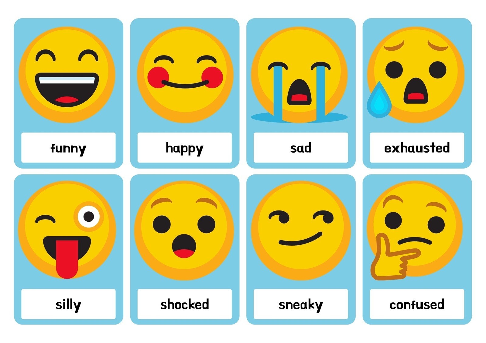 Feelings Flashcards Free Printable