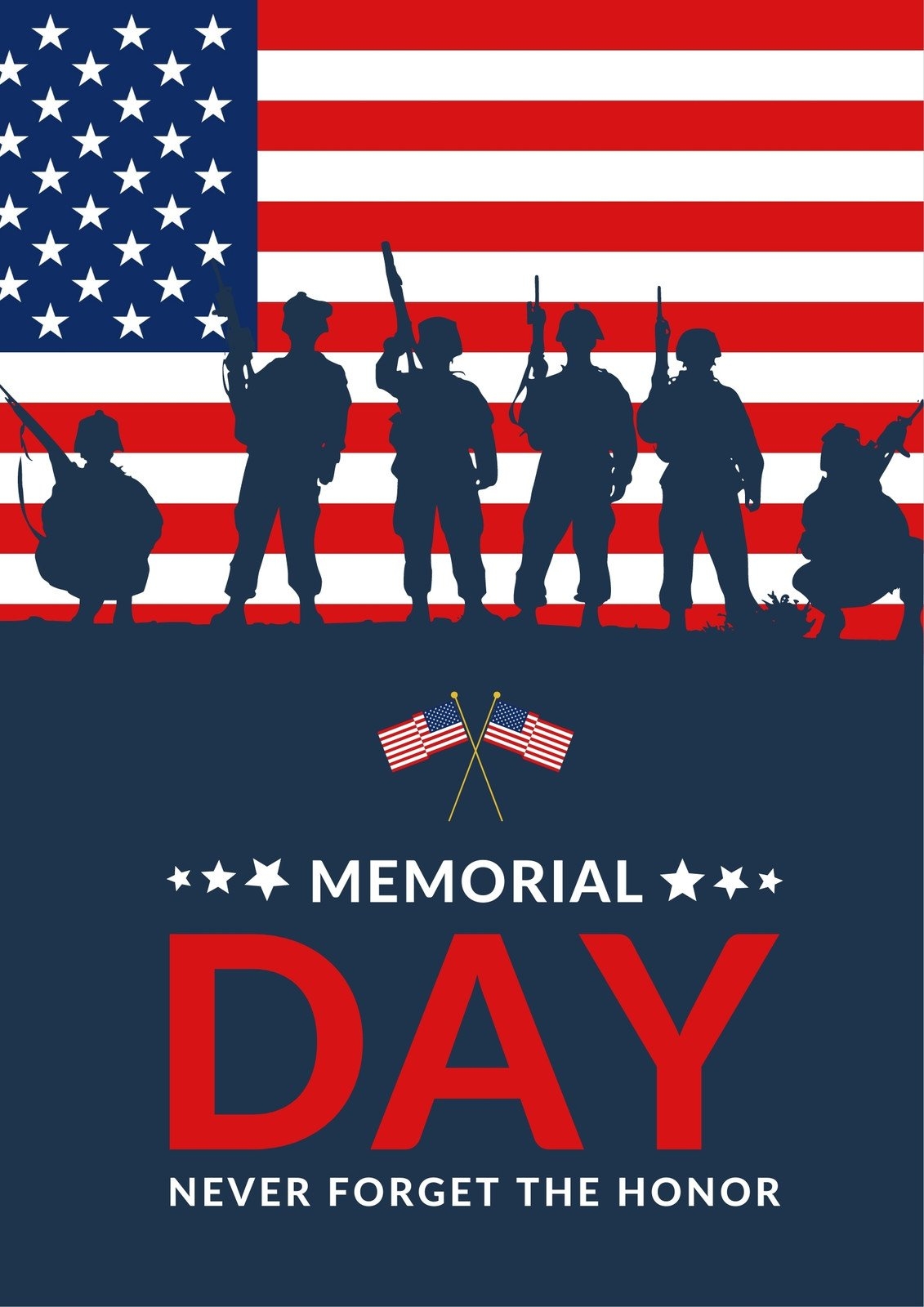 Free Printable Custom Memorial Day Poster Templates Canva