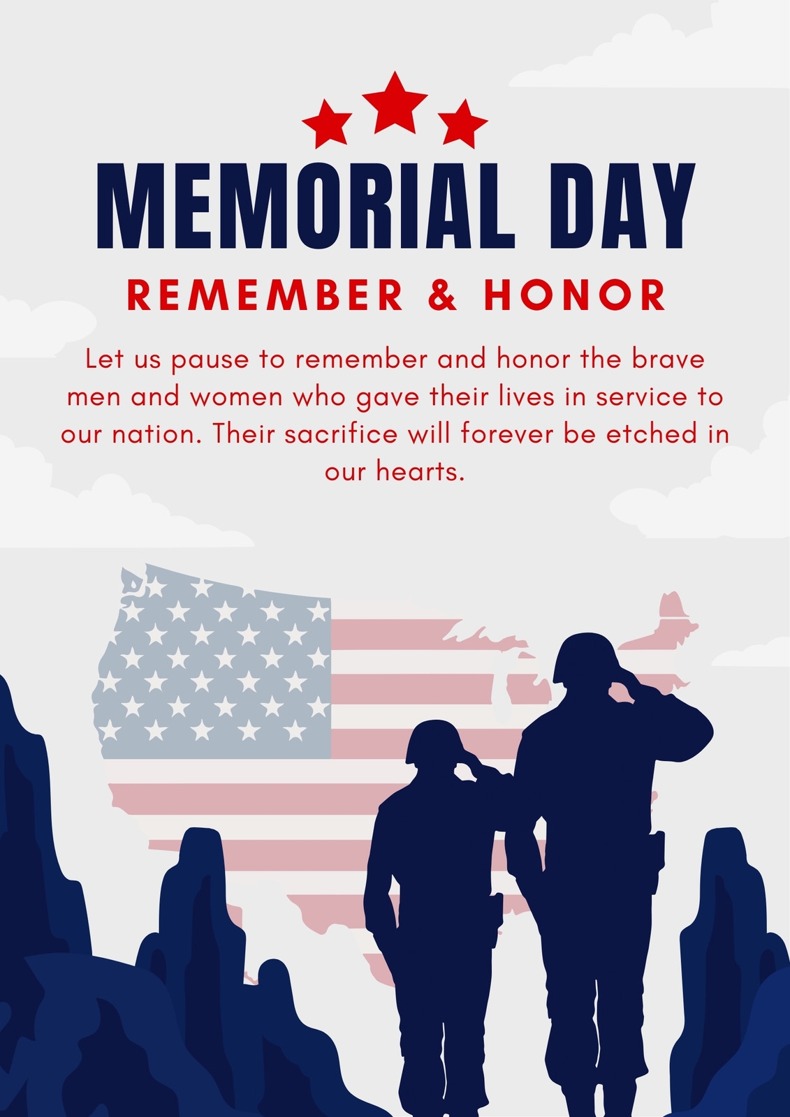 Free Printable Custom Memorial Day Poster Templates Canva
