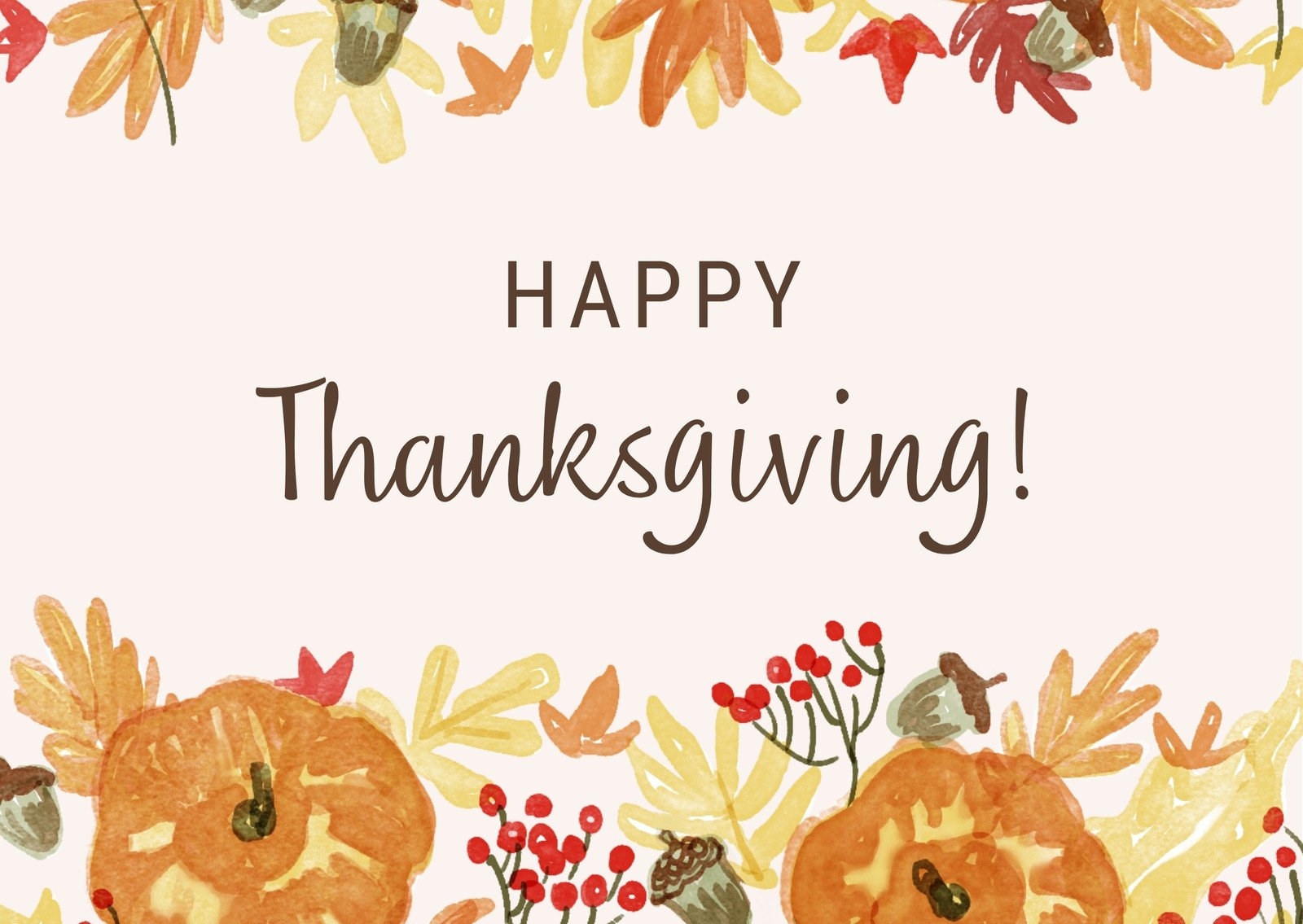 Free Printable Customizable Thanksgiving Card Templates Canva
