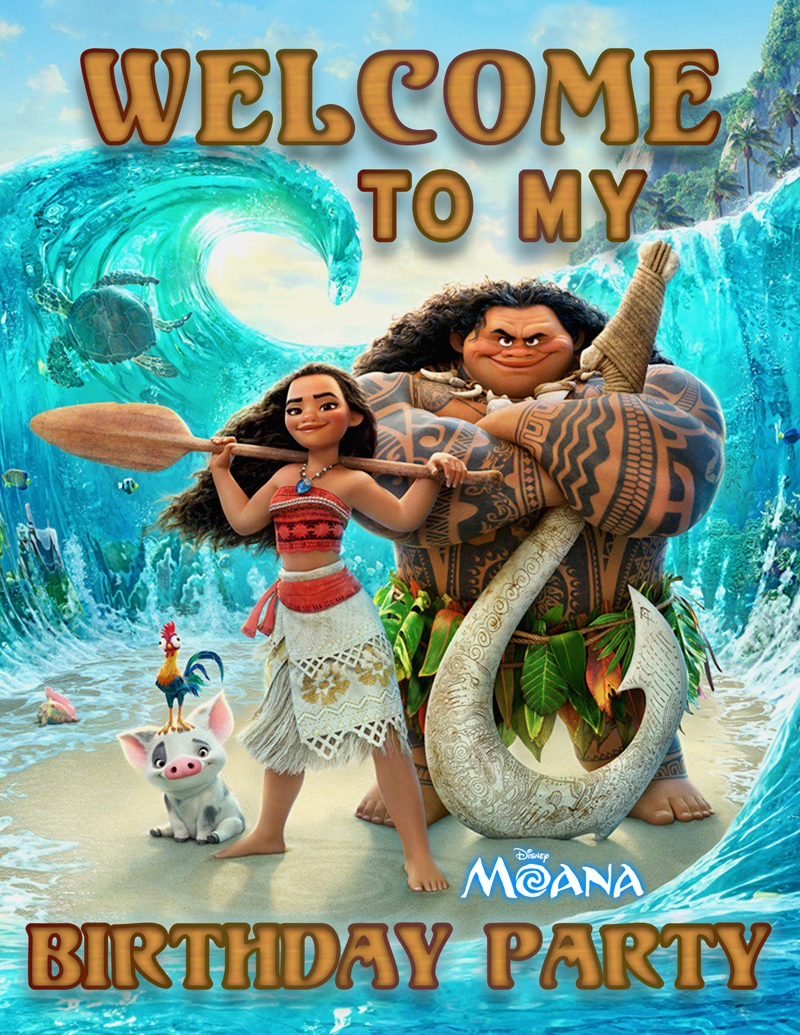 FREE PRINTABLE DISNEY S MOANA BIRTHDAY PARTY DECORATIONS MOANA Mrs Kathy King CEO Of Tiara Marketing