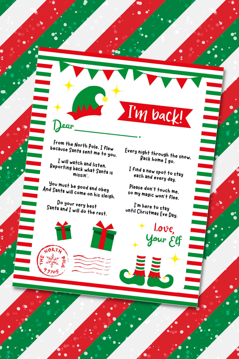 Free Printable Elf Arrival Letter