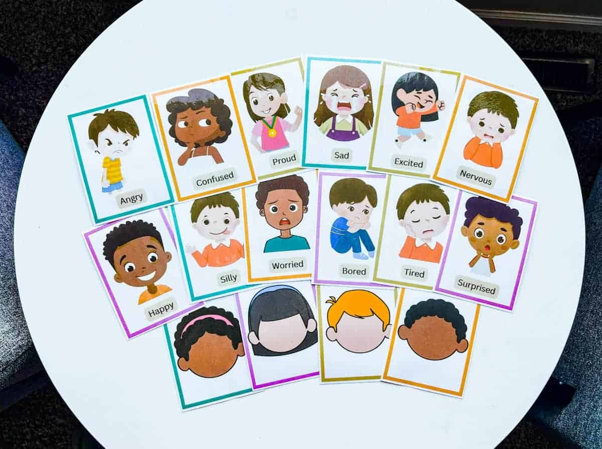 Free Printable Emotions Flashcards For Kids With Game Ideas Fox Farm Home