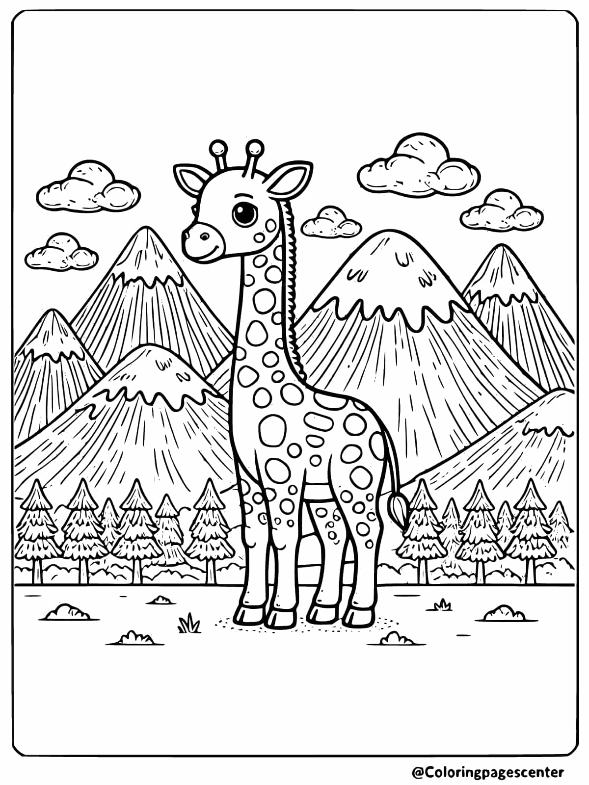 Free Printable Giraffe Coloring Pages