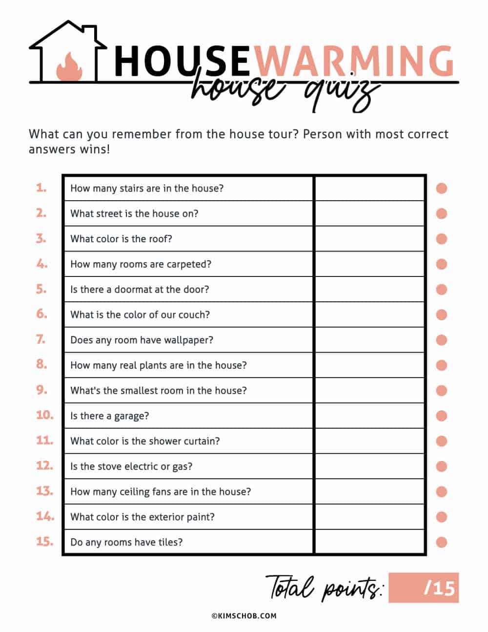 Free Printable Party Games