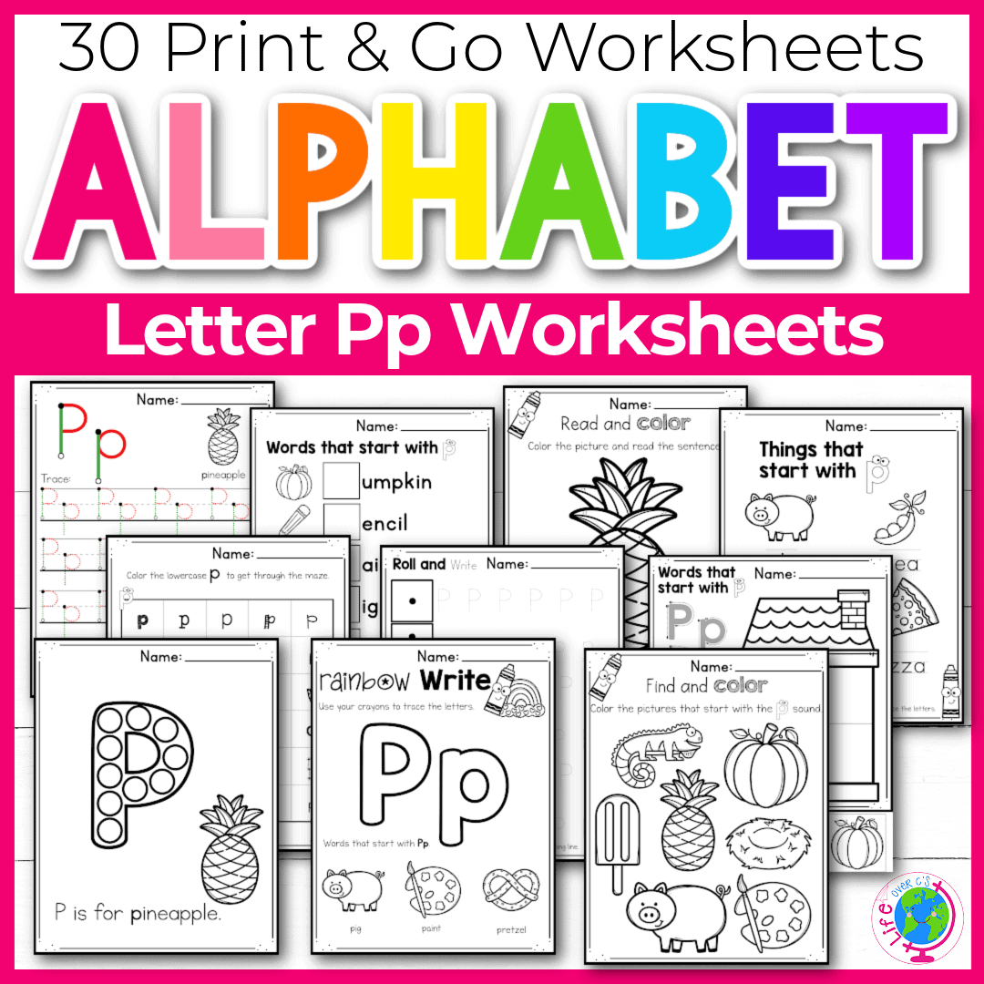 Letter P Worksheets Free Printables
