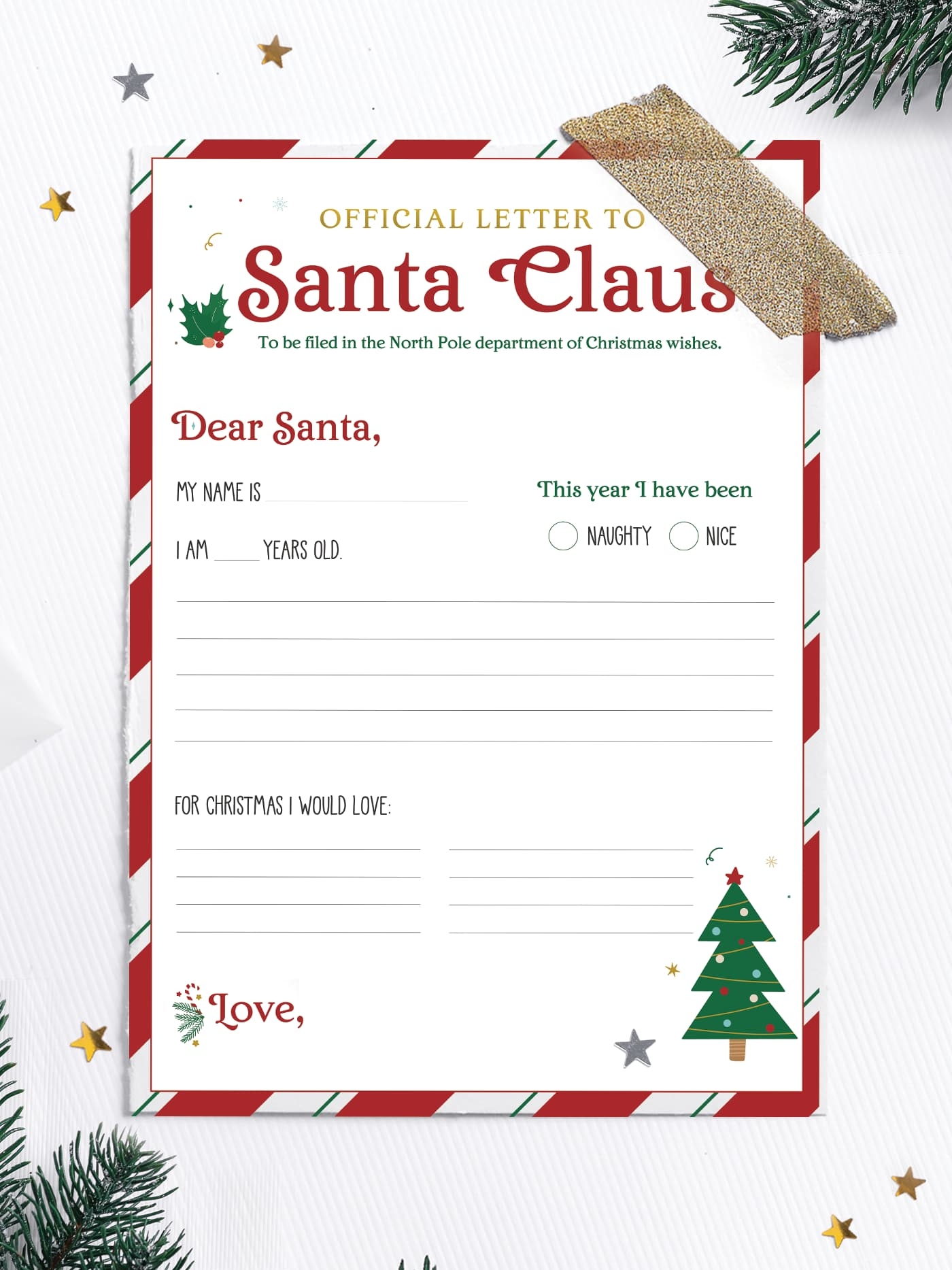 Free Christmas Letter Templates Printable