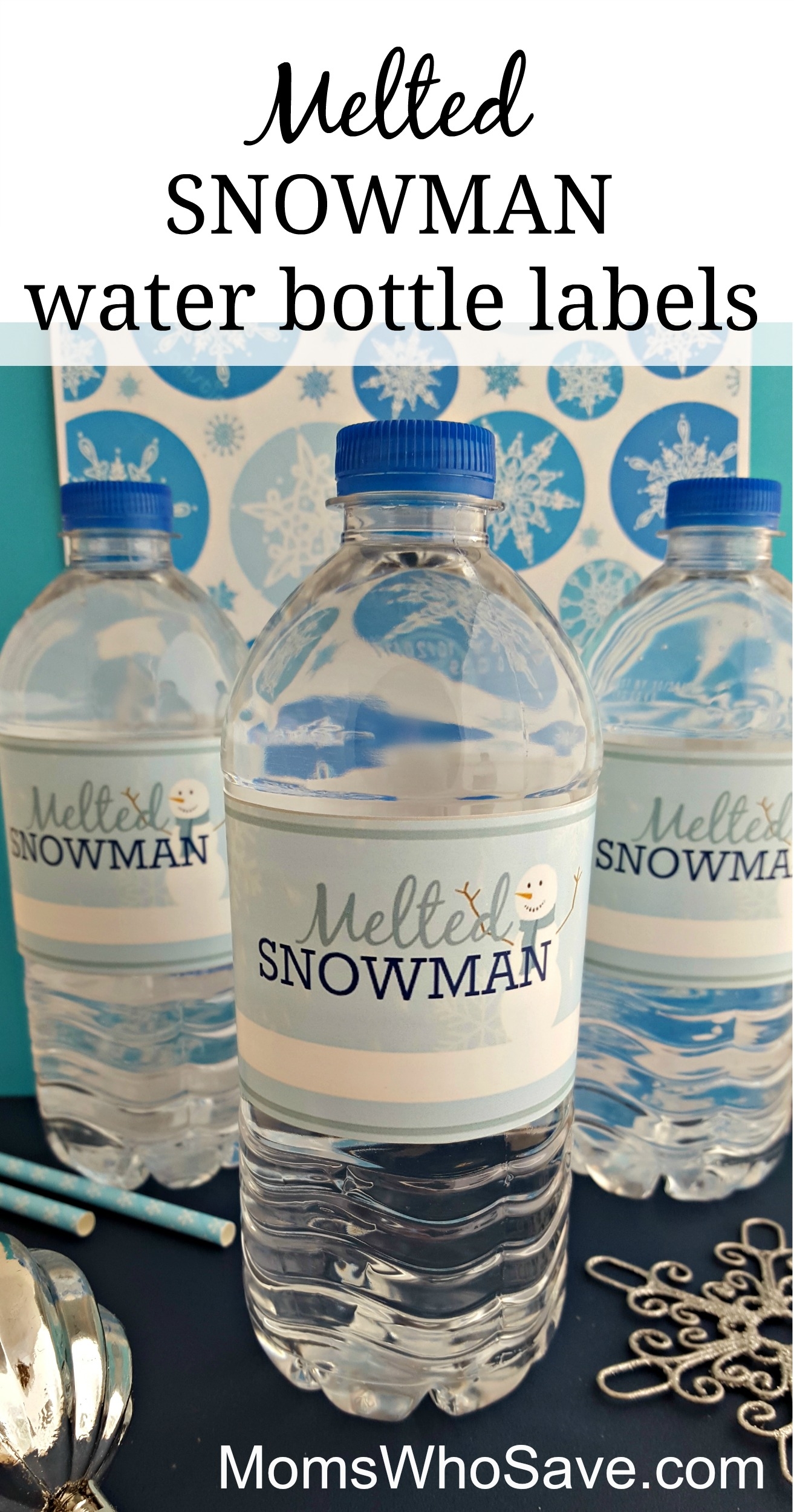 Free Printable Melted Snowman Water Bottle Labels Easy DIY MomsWhoSave