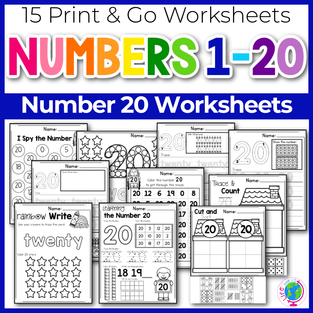 Free Printables For Numbers 1 20