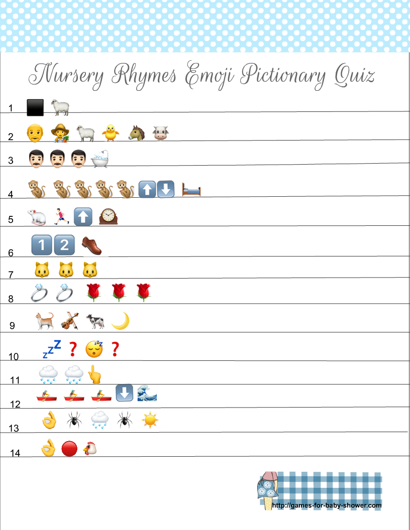 Free Printable Nursery Rhymes