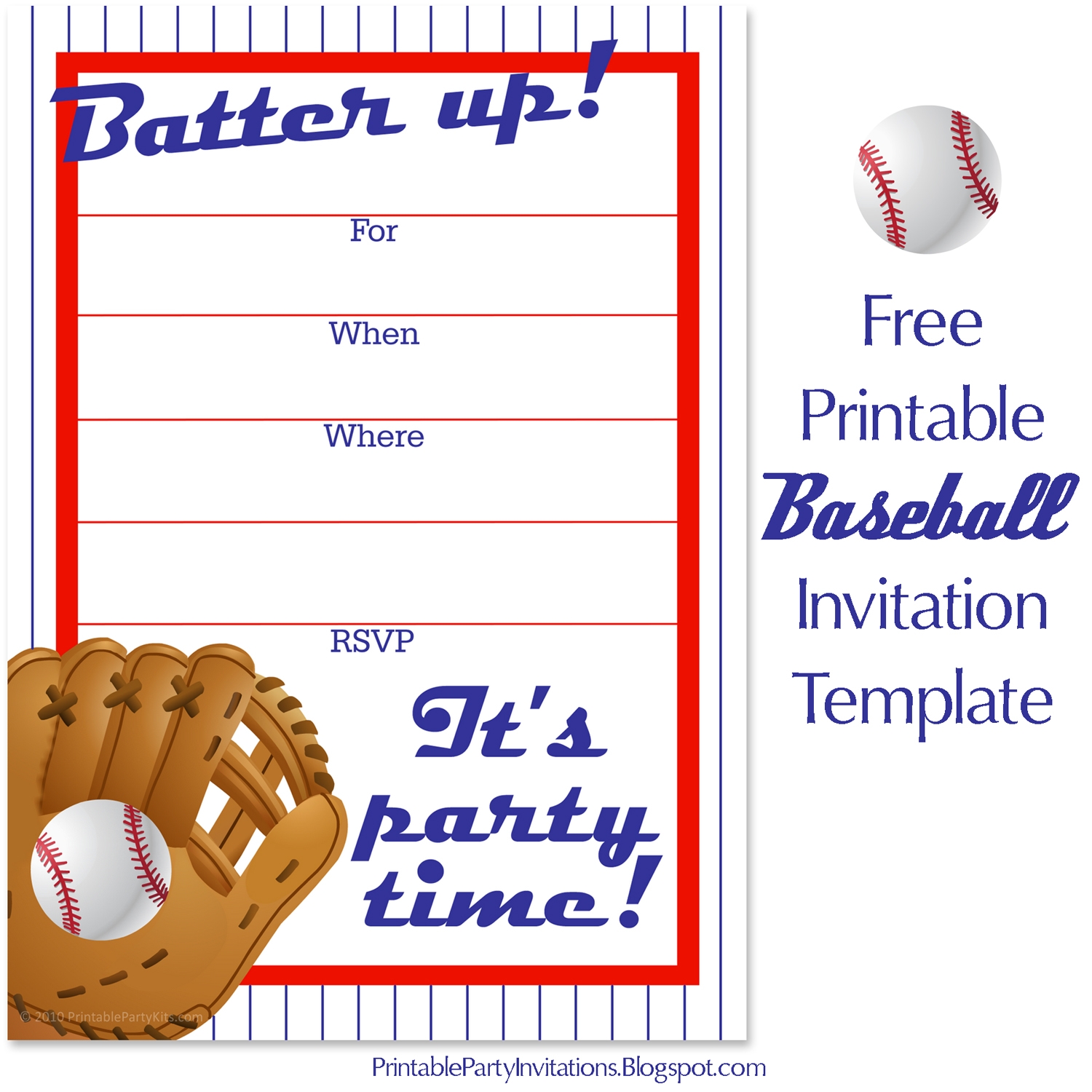 Free Baseball Printables