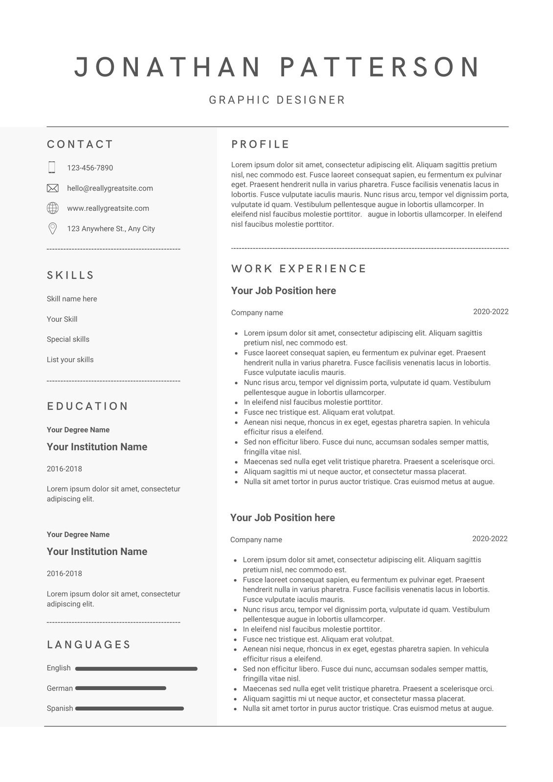 Free Printable Resume Templates You Can Customize Canva