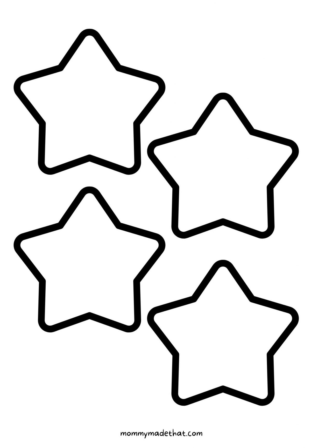 Free Printable Star Templates Giant List Of Shapes And Sizes 