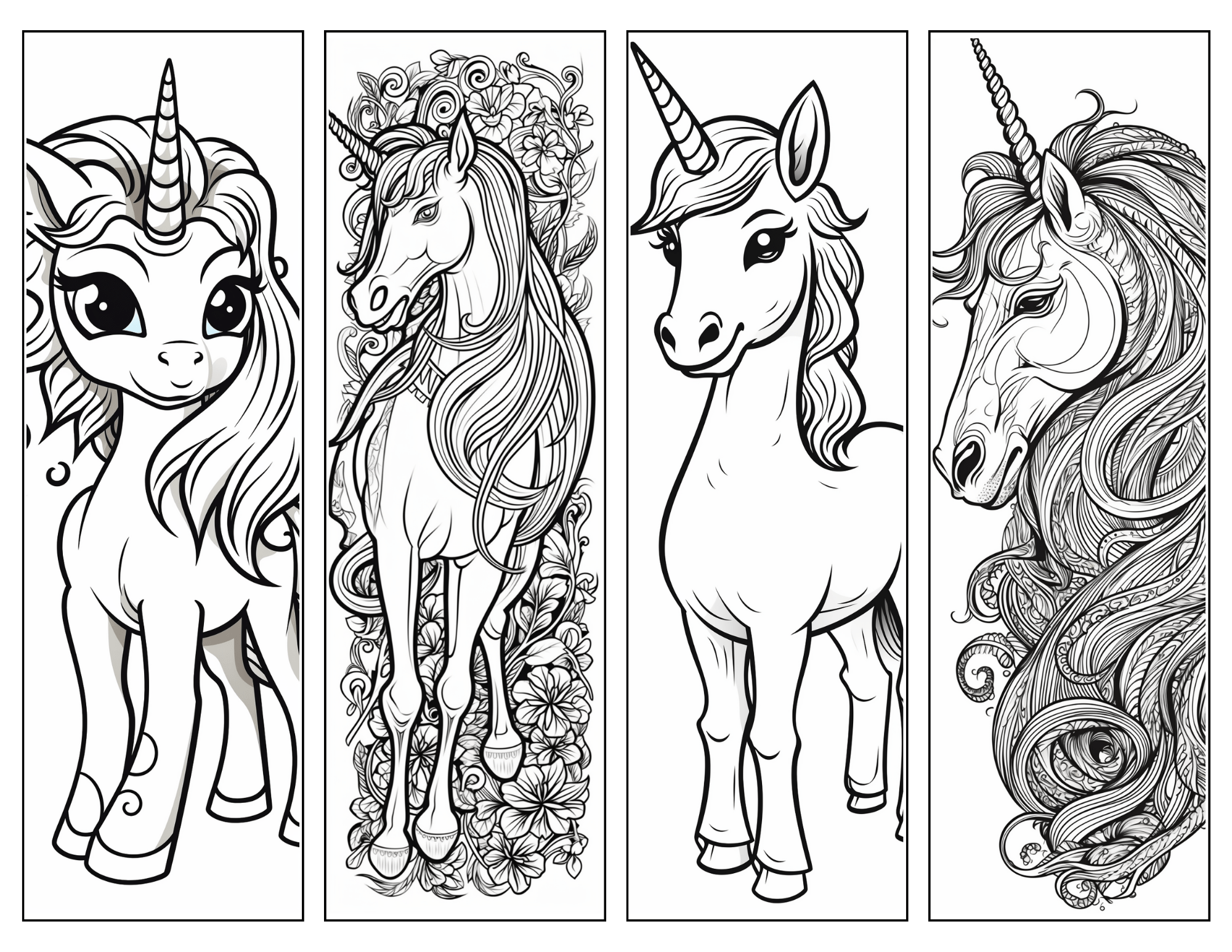 Free Printable Unicorn Bookmarks