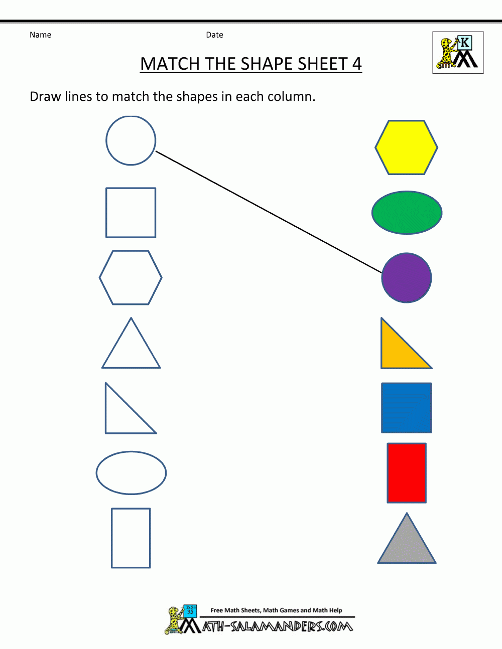 Preschool Shapes Printables Free