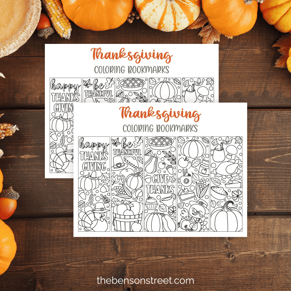 Free Printable Thanksgiving Bookmarks