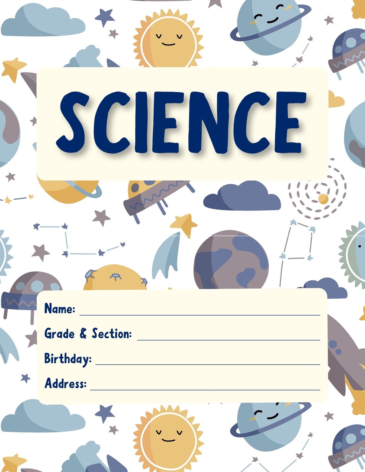 Free Printable Science Binder Covers
