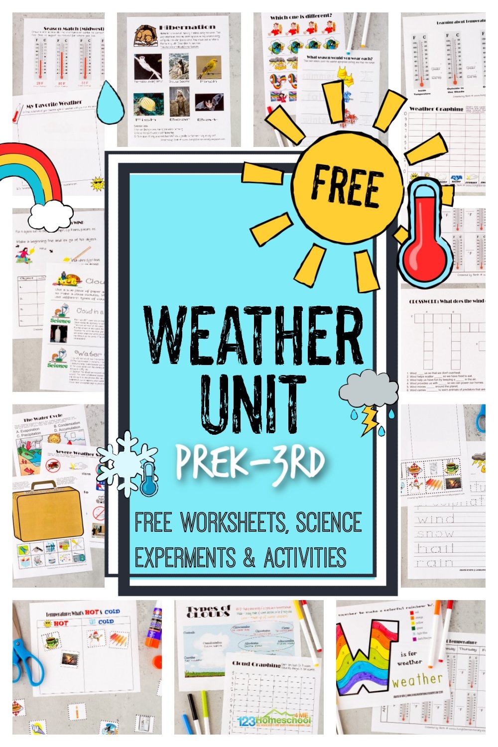  FREE Weather Unit Worksheets Experiments Activities For Kids