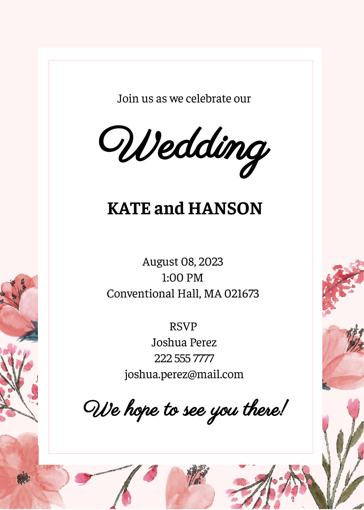 FREE Wedding Invitation Templates Examples Edit Online Download Template