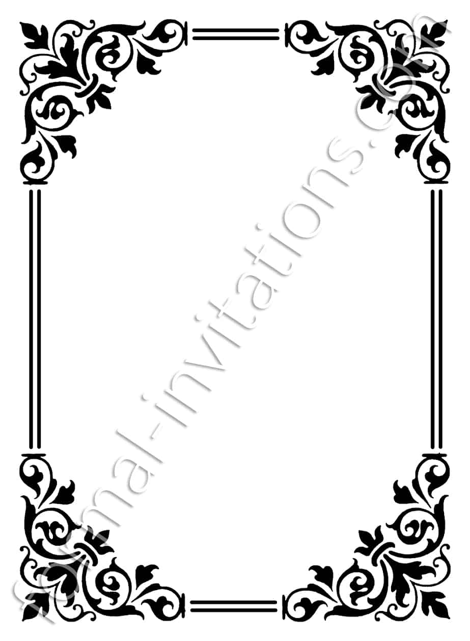 French Border Vintage Invitation Template