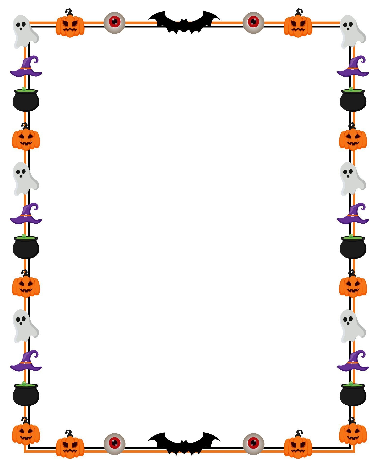 Halloween Border Paper 15 Free PDF Printables Printablee