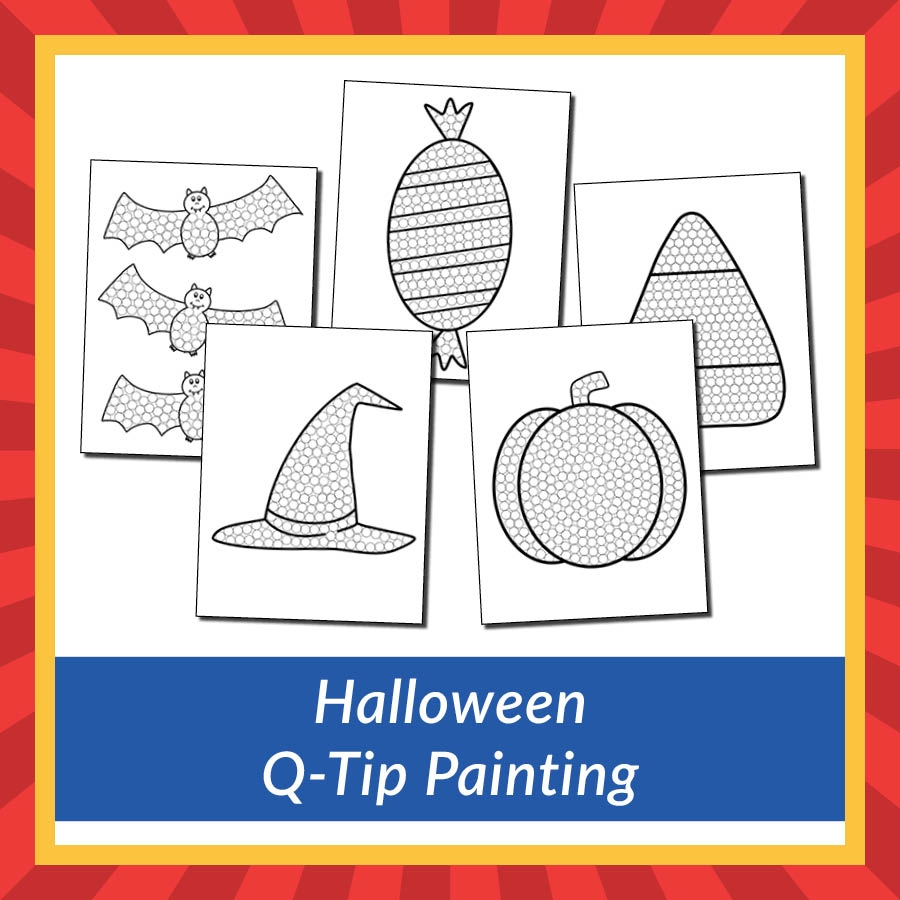 Halloween Q Tip Painting Pages Gift Of Curiosity