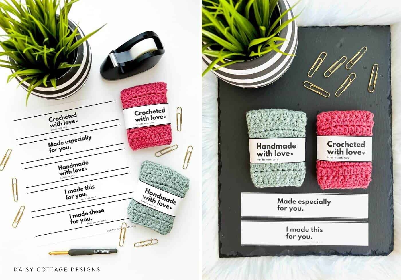 Free Printable Dishcloth Labels