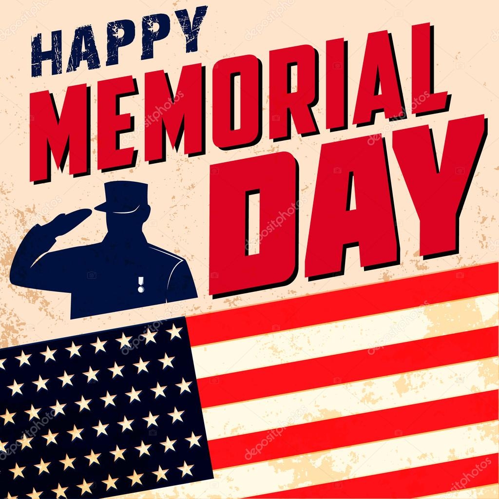 Happy Memorial Day Poster Template Memorial Day Greeting Card Stock Vector By art l i ua 118656572