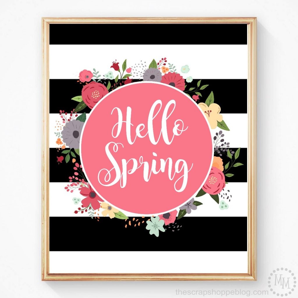 Hello Spring Free Print The Scrap Shoppe Free Download
