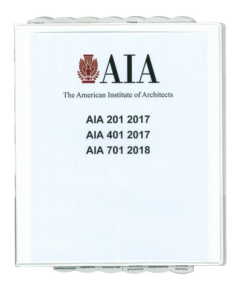 Highlighted Tabbed AIA Documents A201 A401 A701 2017 18 General Conditions EBay