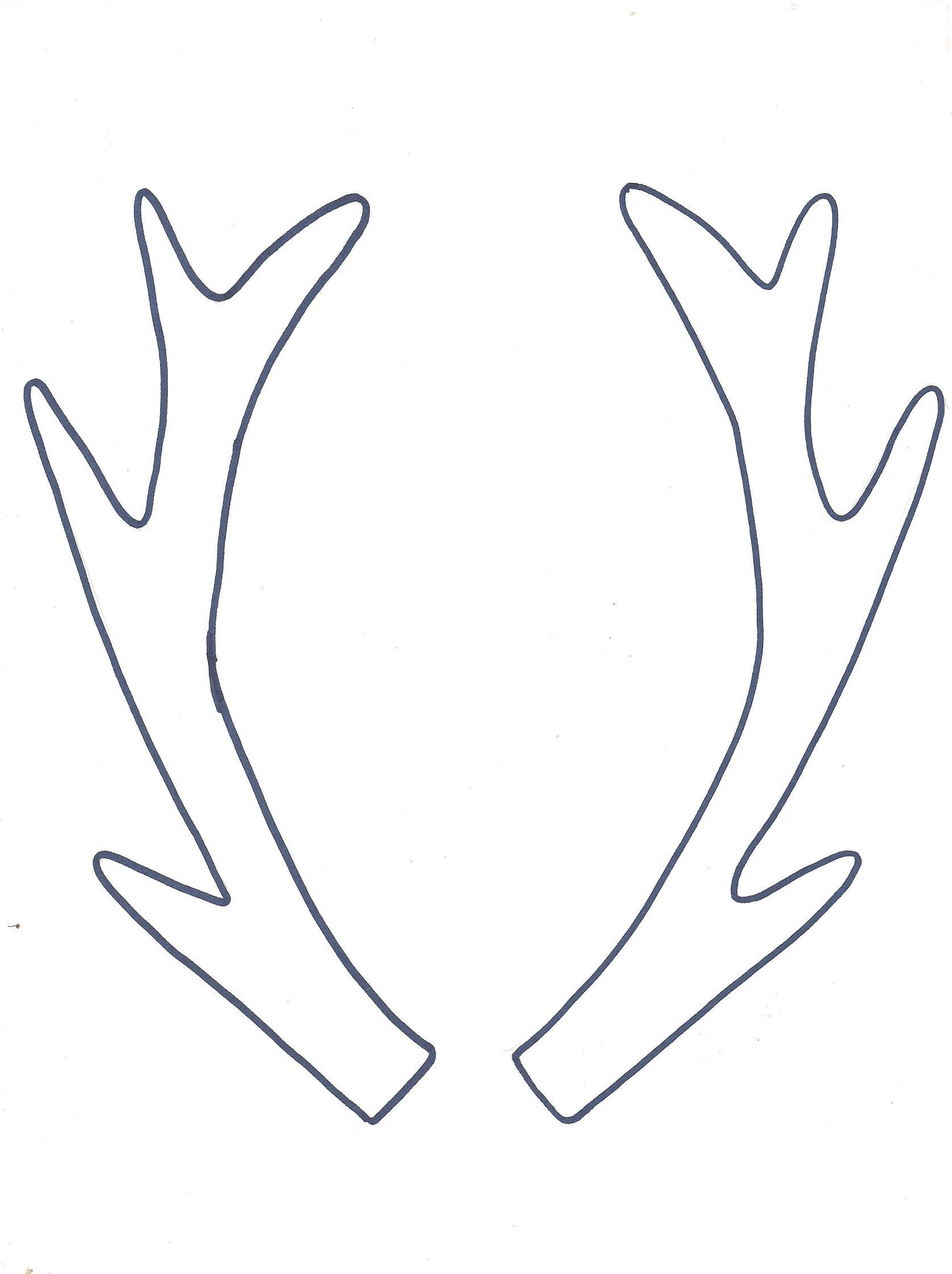 Holiday Hoop Art Free Antler Printable