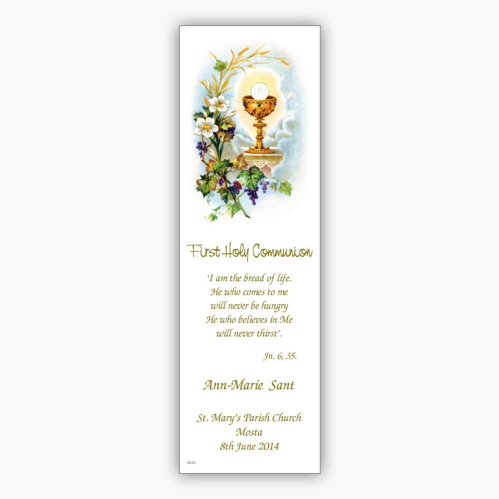Holy Communion Open Bookmark Charming Diva