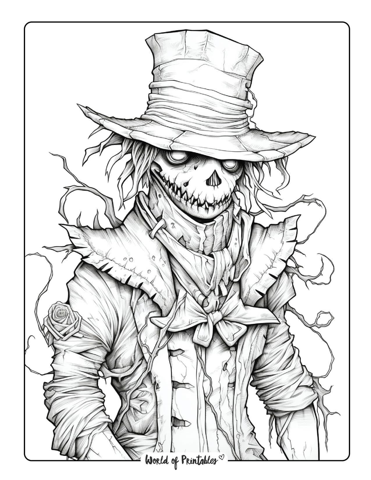 Horror Coloring Pages For Grown Ups
