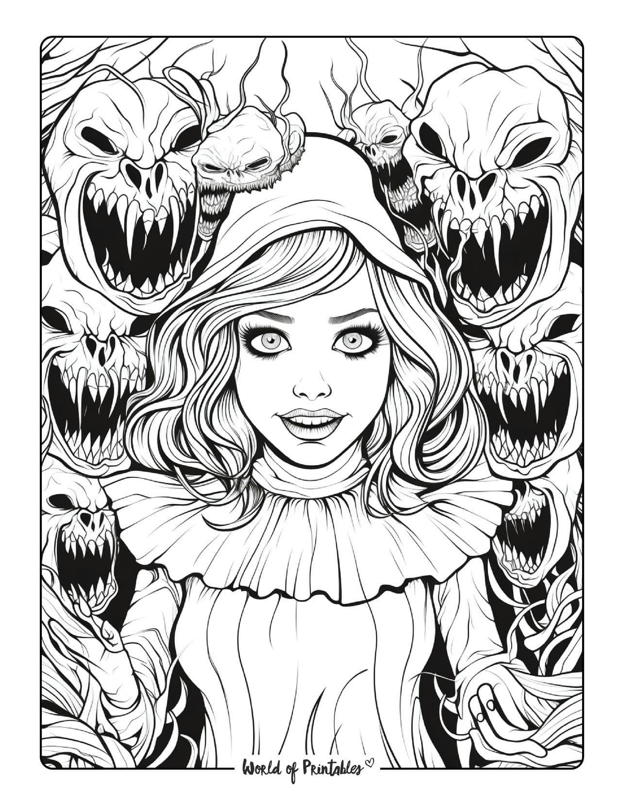 Free Printable Horror Coloring Pages