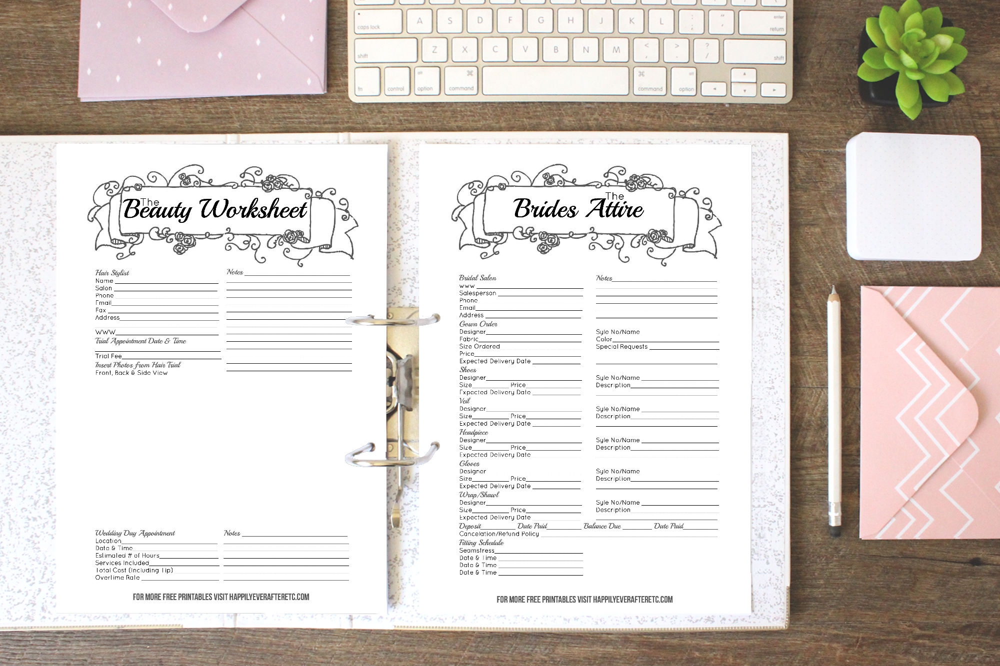 Free Wedding Suite Printables