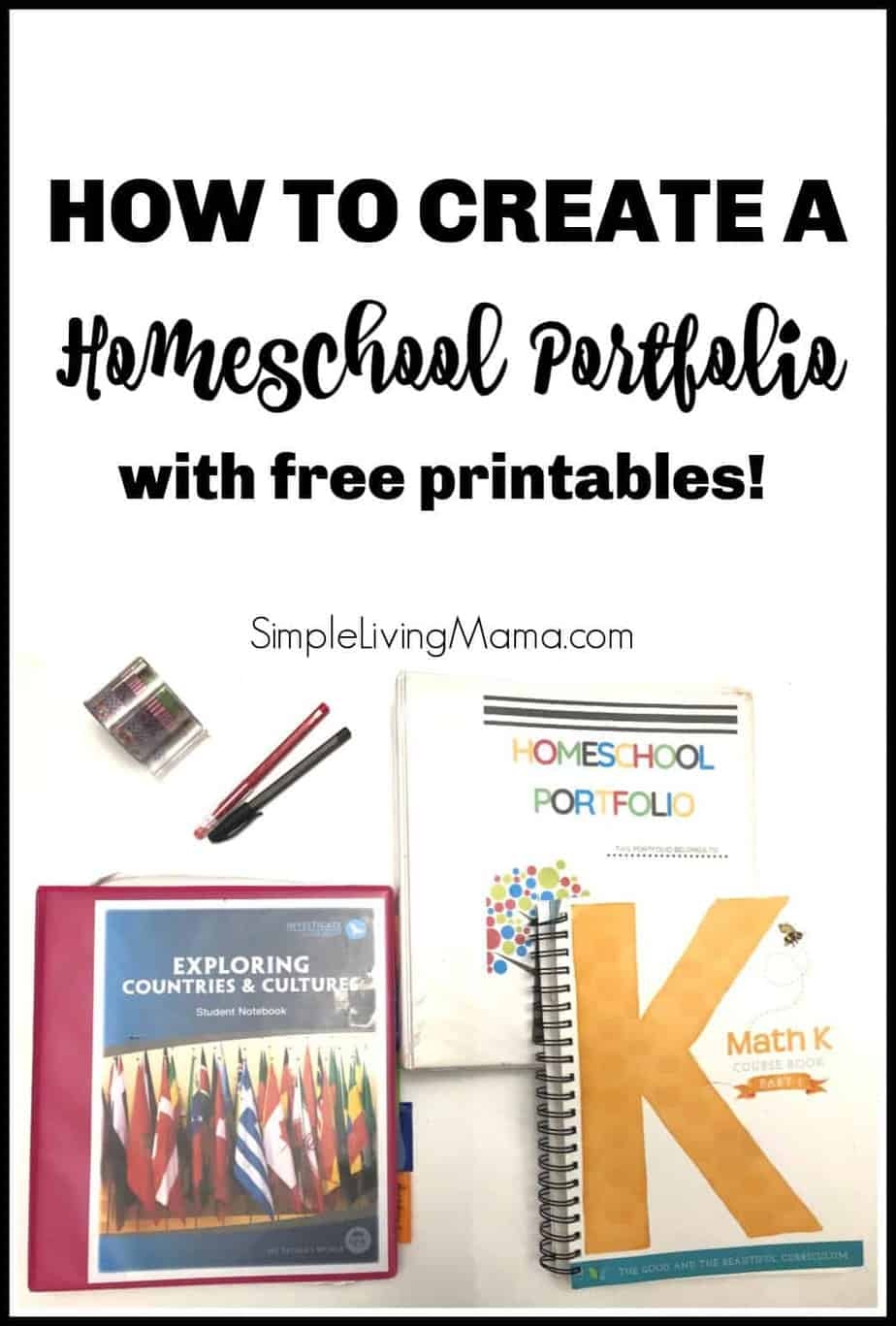 How To Set Up A Homeschool Portfolio With Free Printables Simple Living Mama