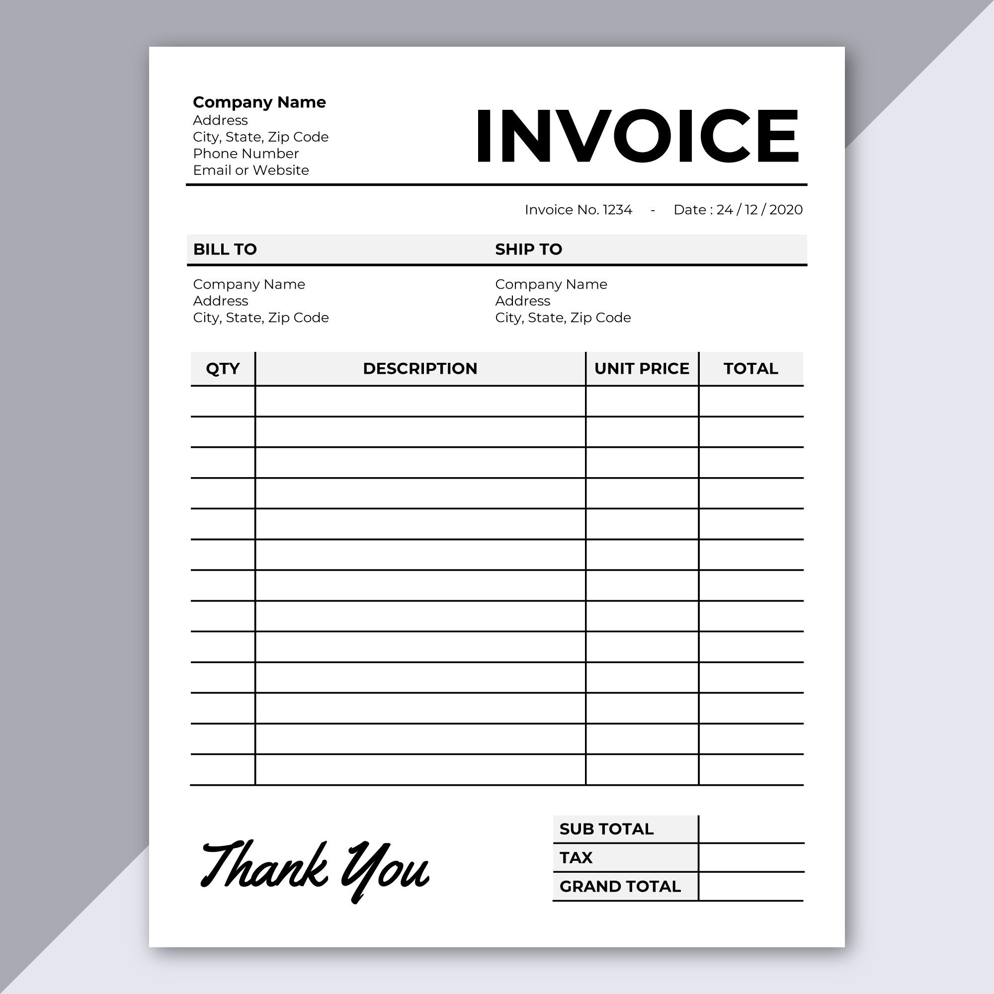 Free Printable Invoice Maker