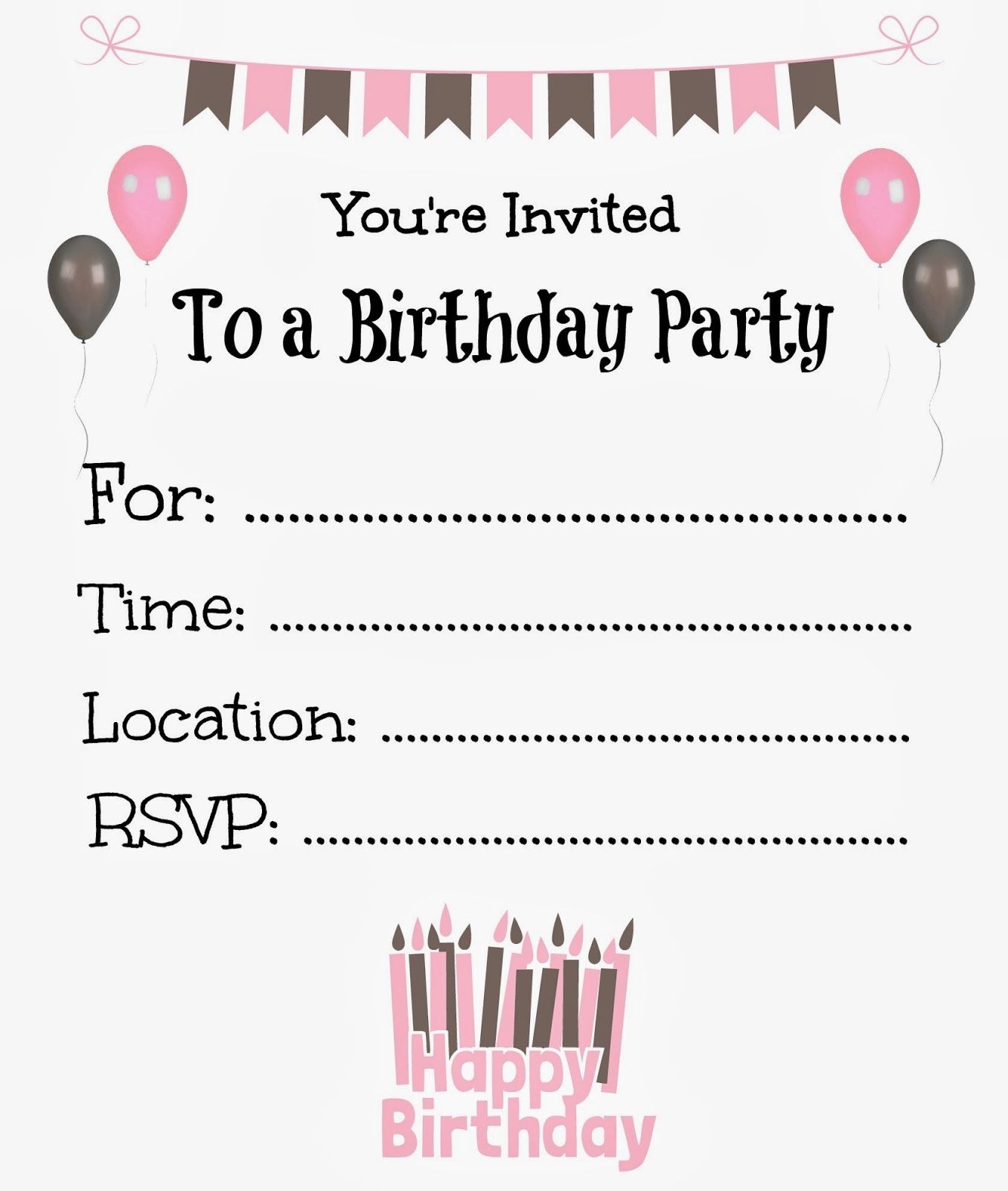 It s A Princess Thing Free Printable Birthday Invitations For Kids