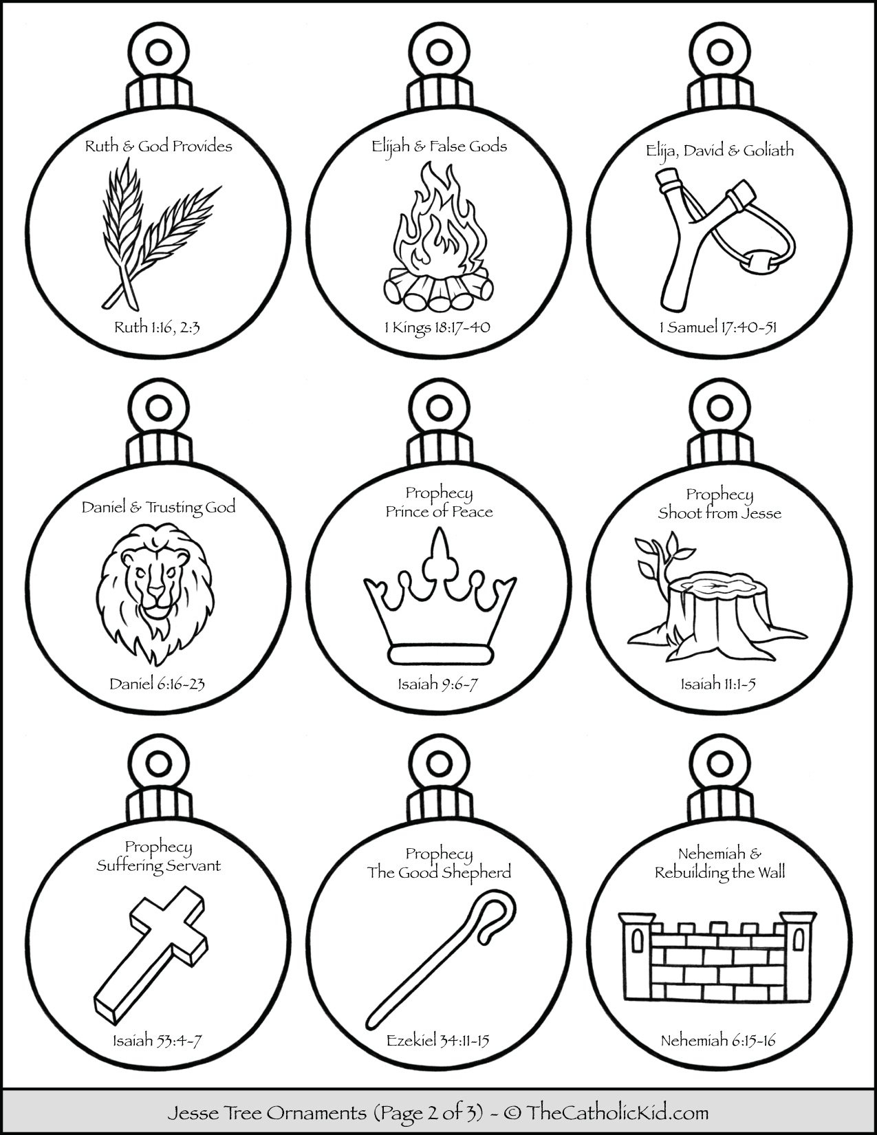 Jesse Tree Ornaments Download Pack TheCatholicKid