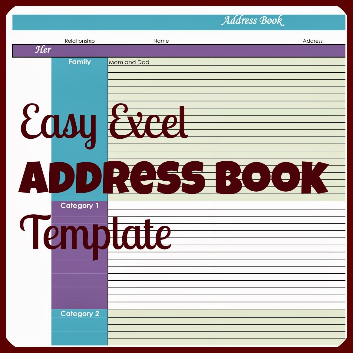 Free Printable Address Book Sheets