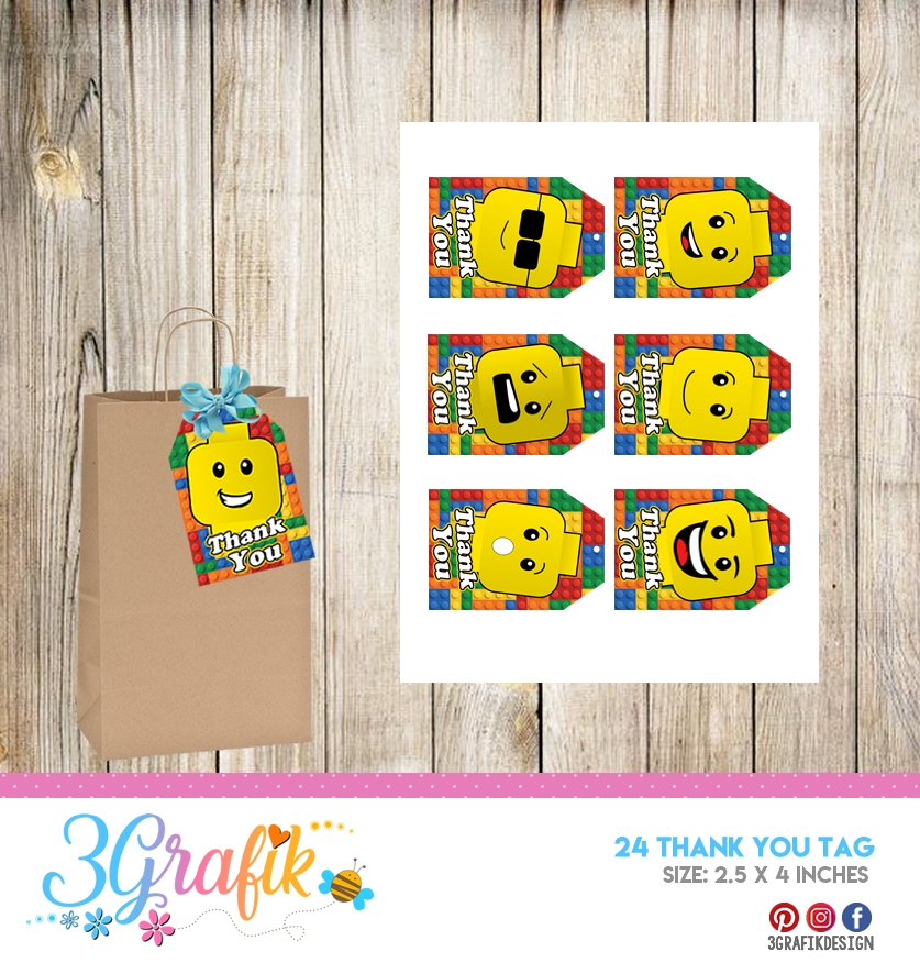 Lego Thank You Tags Printable 3Grafik
